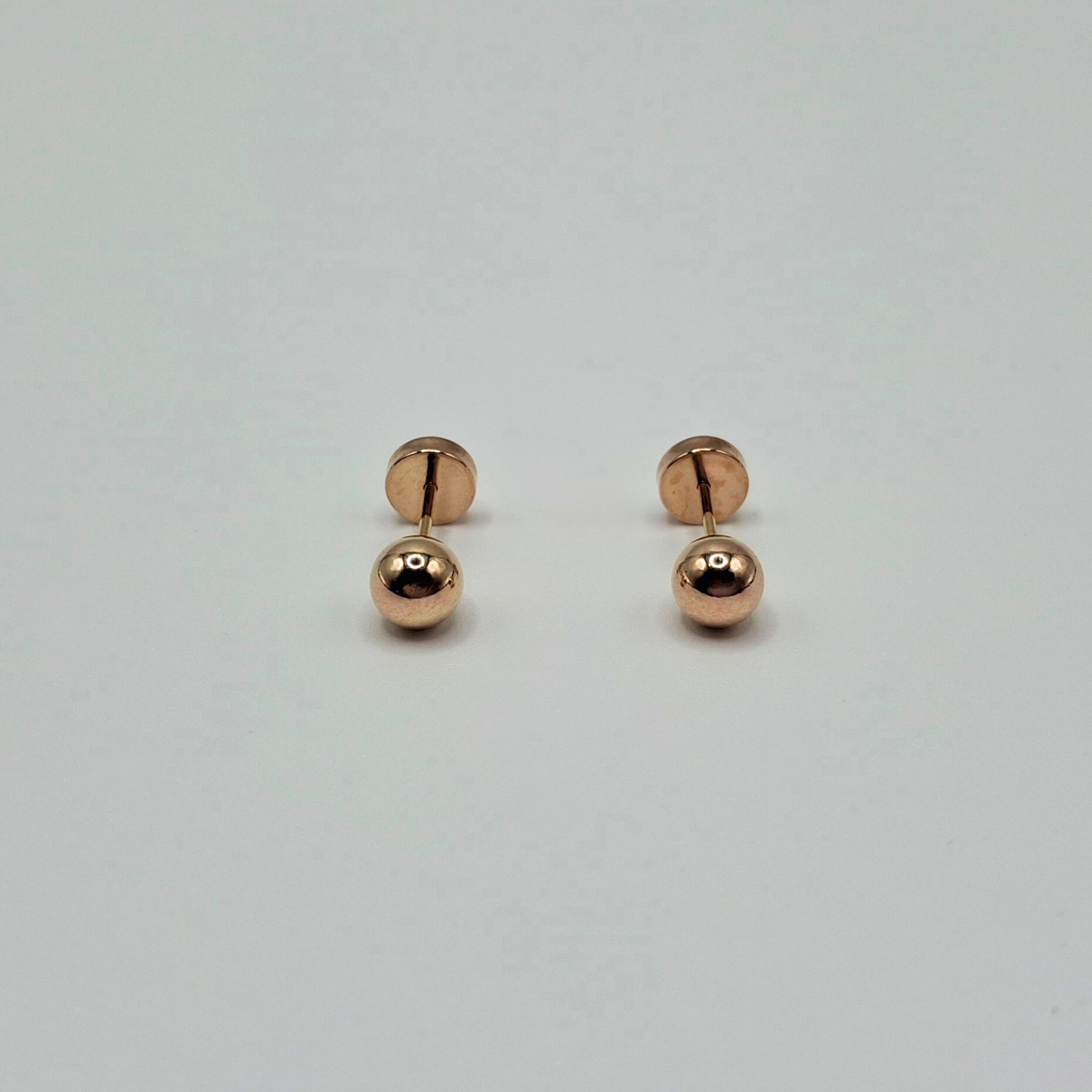 Aros abridores para bebé y niña de oro laminado 20k modelo bolita